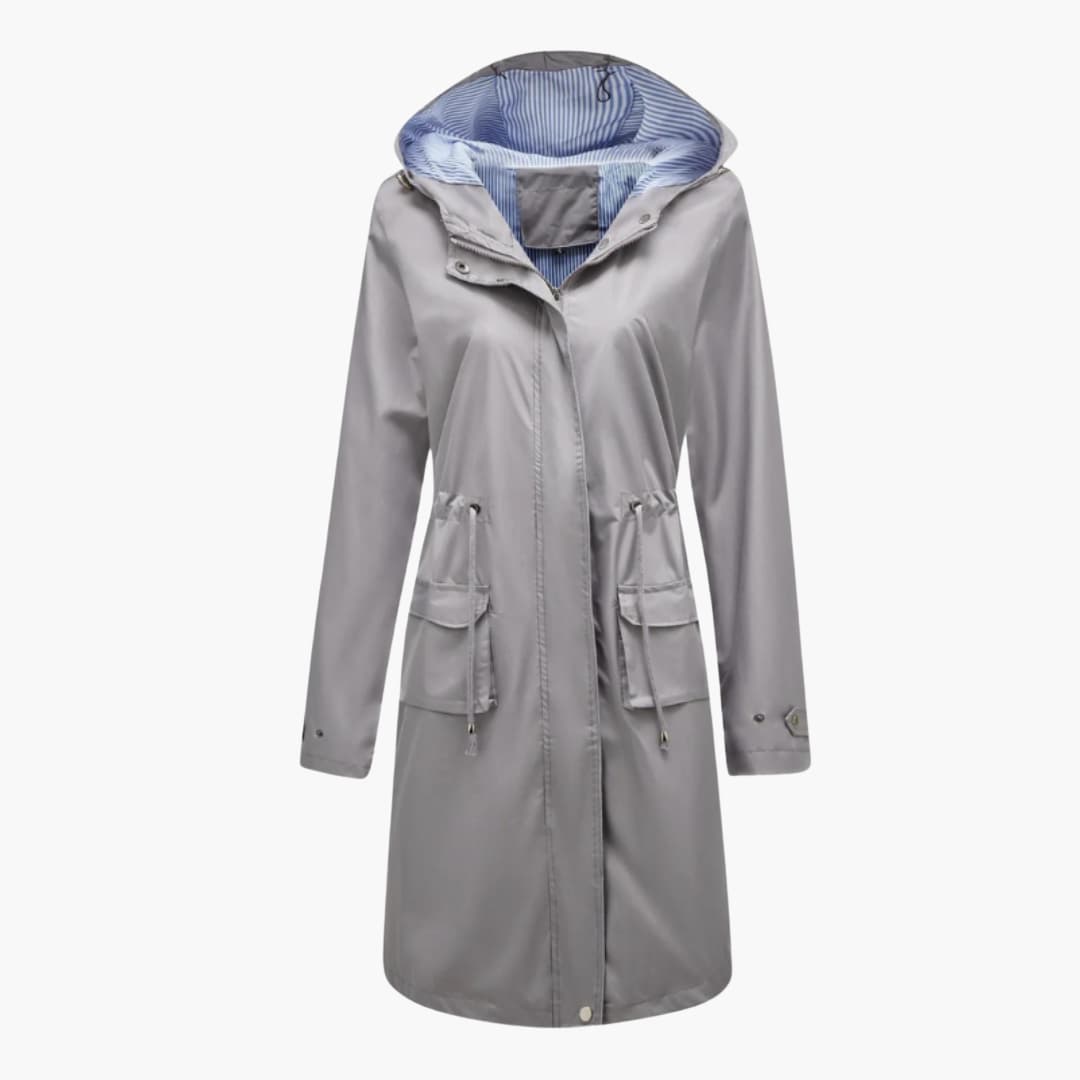Damen’s Kapuzen Trenchcoat mit verstellbarer Taille