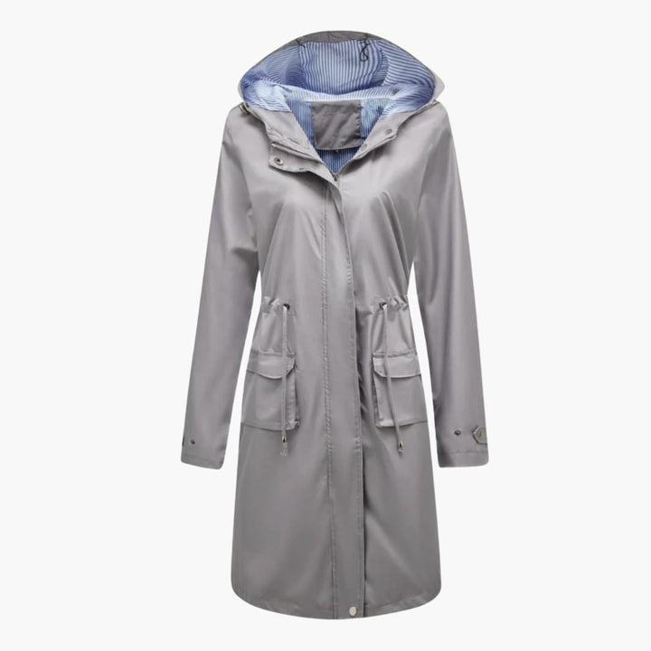 Damen’s Kapuzen Trenchcoat mit verstellbarer Taille