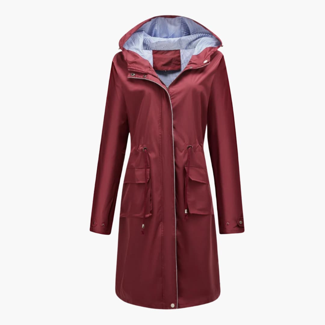 Damen’s Kapuzen Trenchcoat mit verstellbarer Taille