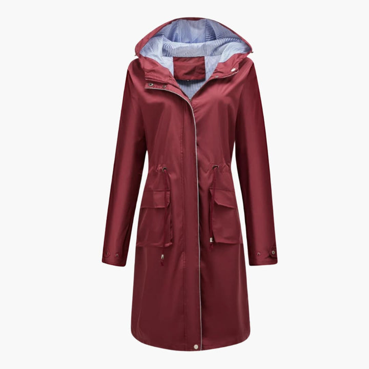 Damen’s Kapuzen Trenchcoat mit verstellbarer Taille
