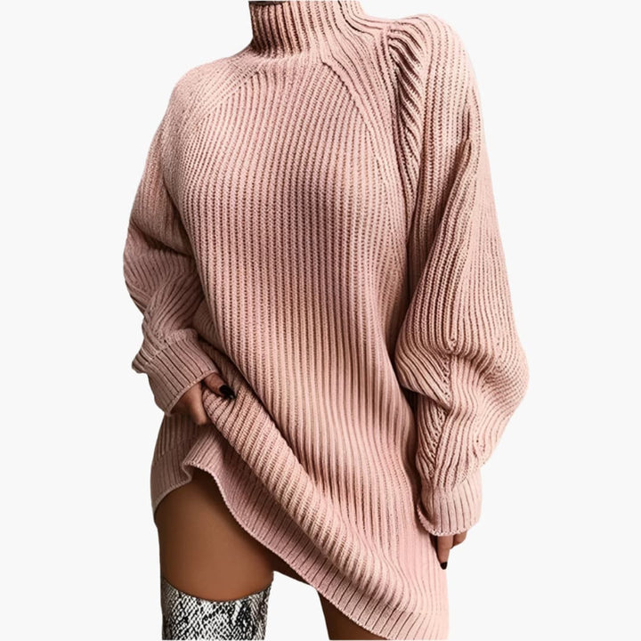 Damenpullover mit Rollkragen und langen Ärmeln
