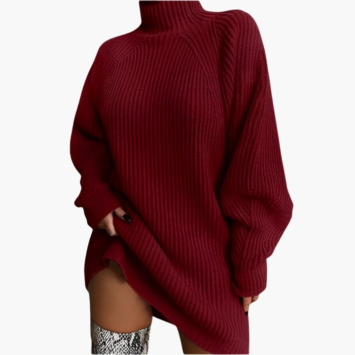 Damenpullover mit Rollkragen und langen Ärmeln