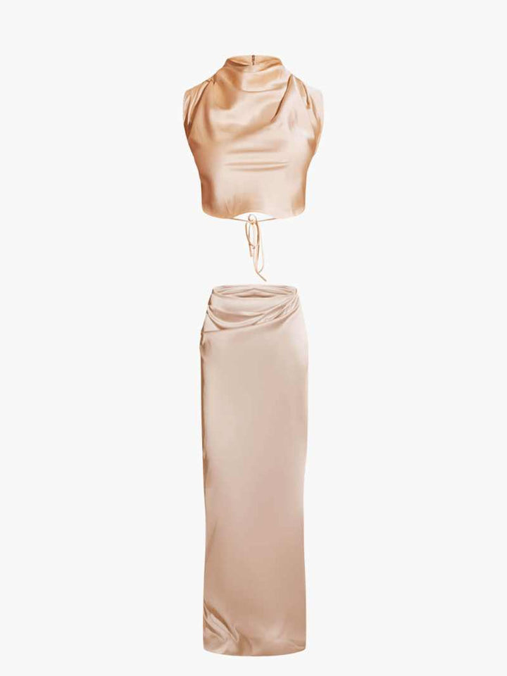 Marielle Butter Creme Satin Set