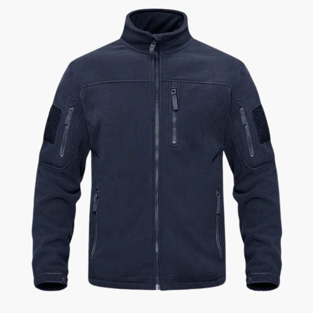 Fleecejacke für Herren mit Reißverschlusstaschen und Stehkragen