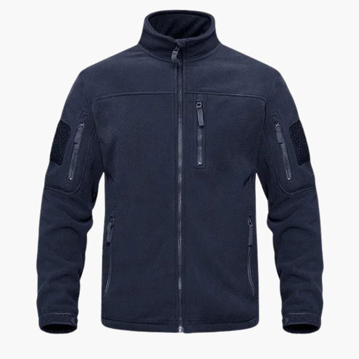 Fleecejacke für Herren mit Reißverschlusstaschen und Stehkragen