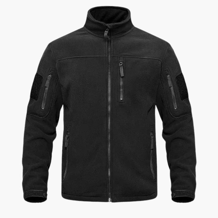 Fleecejacke für Herren mit Reißverschlusstaschen und Stehkragen