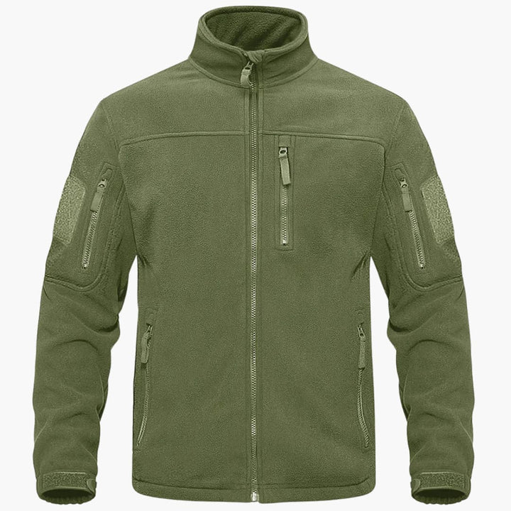 Fleecejacke für Herren mit Reißverschlusstaschen und Stehkragen