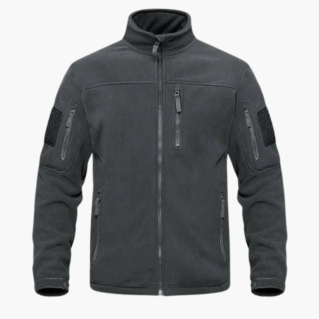 Fleecejacke für Herren mit Reißverschlusstaschen und Stehkragen