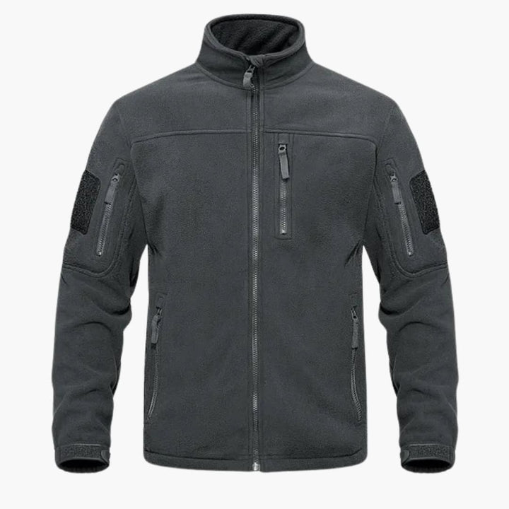 Fleecejacke für Herren mit Reißverschlusstaschen und Stehkragen