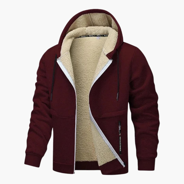 Fleecejacke für Herren mit Reißverschluss und langen Ärmeln