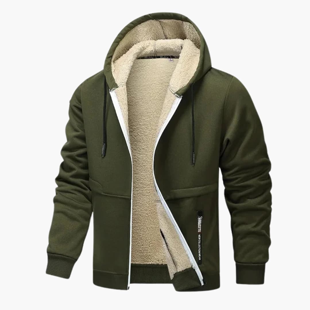 Fleecejacke für Herren mit Reißverschluss und langen Ärmeln