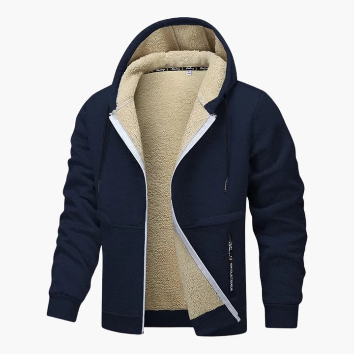 Fleecejacke für Herren mit Reißverschluss und langen Ärmeln