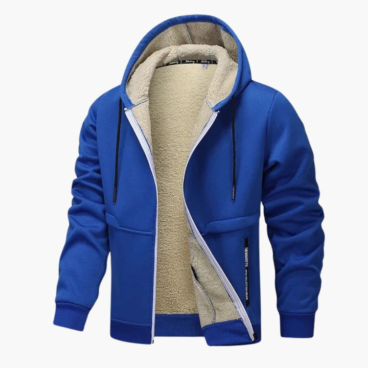 Fleecejacke für Herren mit Reißverschluss und langen Ärmeln