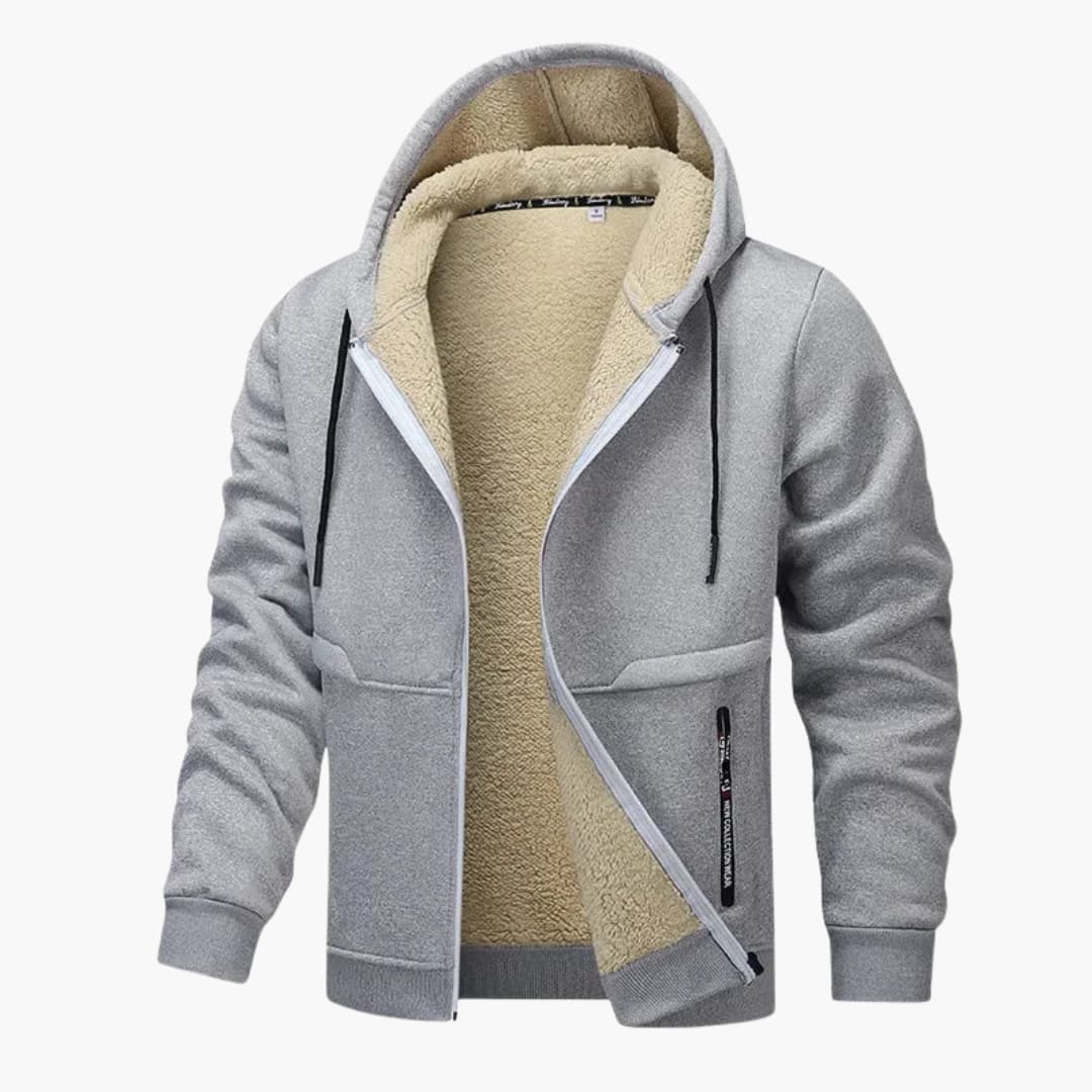 Fleecejacke für Herren mit Reißverschluss und langen Ärmeln