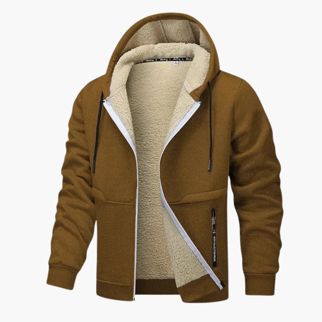 Fleecejacke für Herren mit Reißverschluss und langen Ärmeln