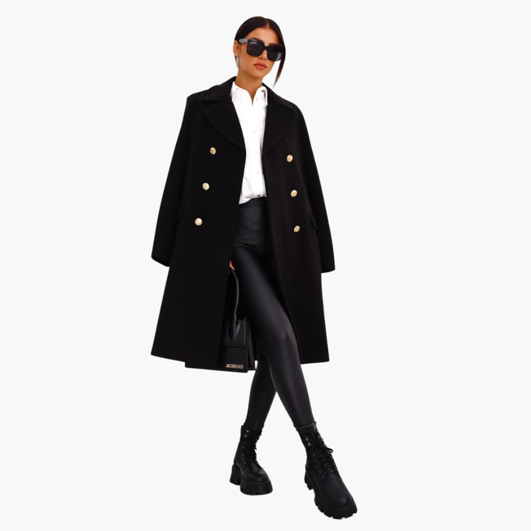 Frauen Trenchcoat mit doppelreihiger Knopfleiste und Reverskragen