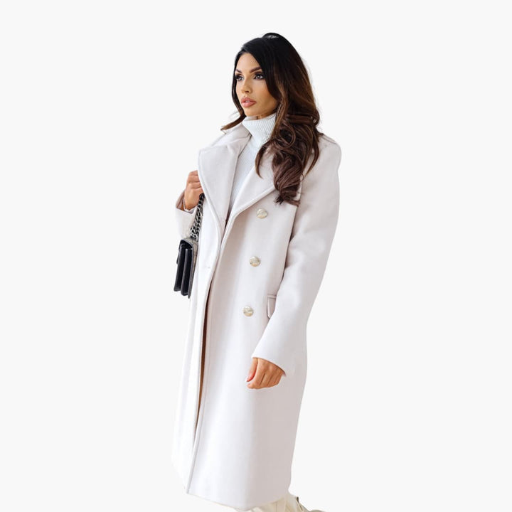 Frauen Trenchcoat mit doppelreihiger Knopfleiste und Reverskragen