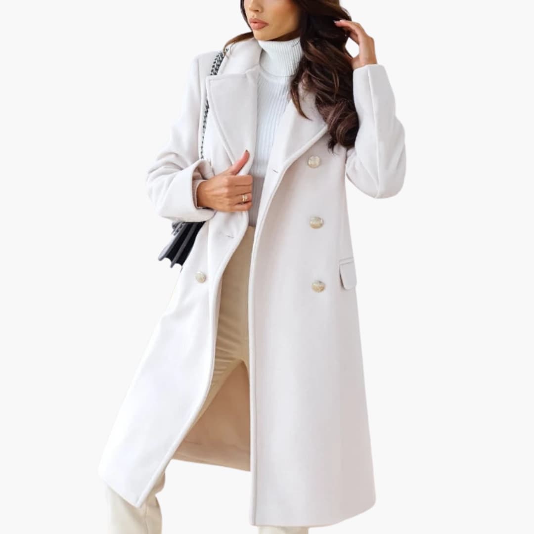 Frauen Trenchcoat mit doppelreihiger Knopfleiste und Reverskragen