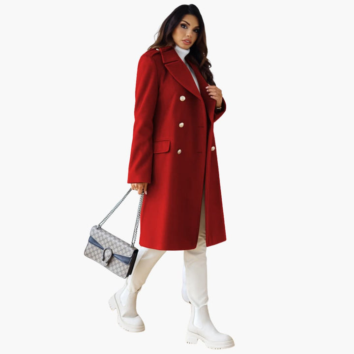 Frauen Trenchcoat mit doppelreihiger Knopfleiste und Reverskragen