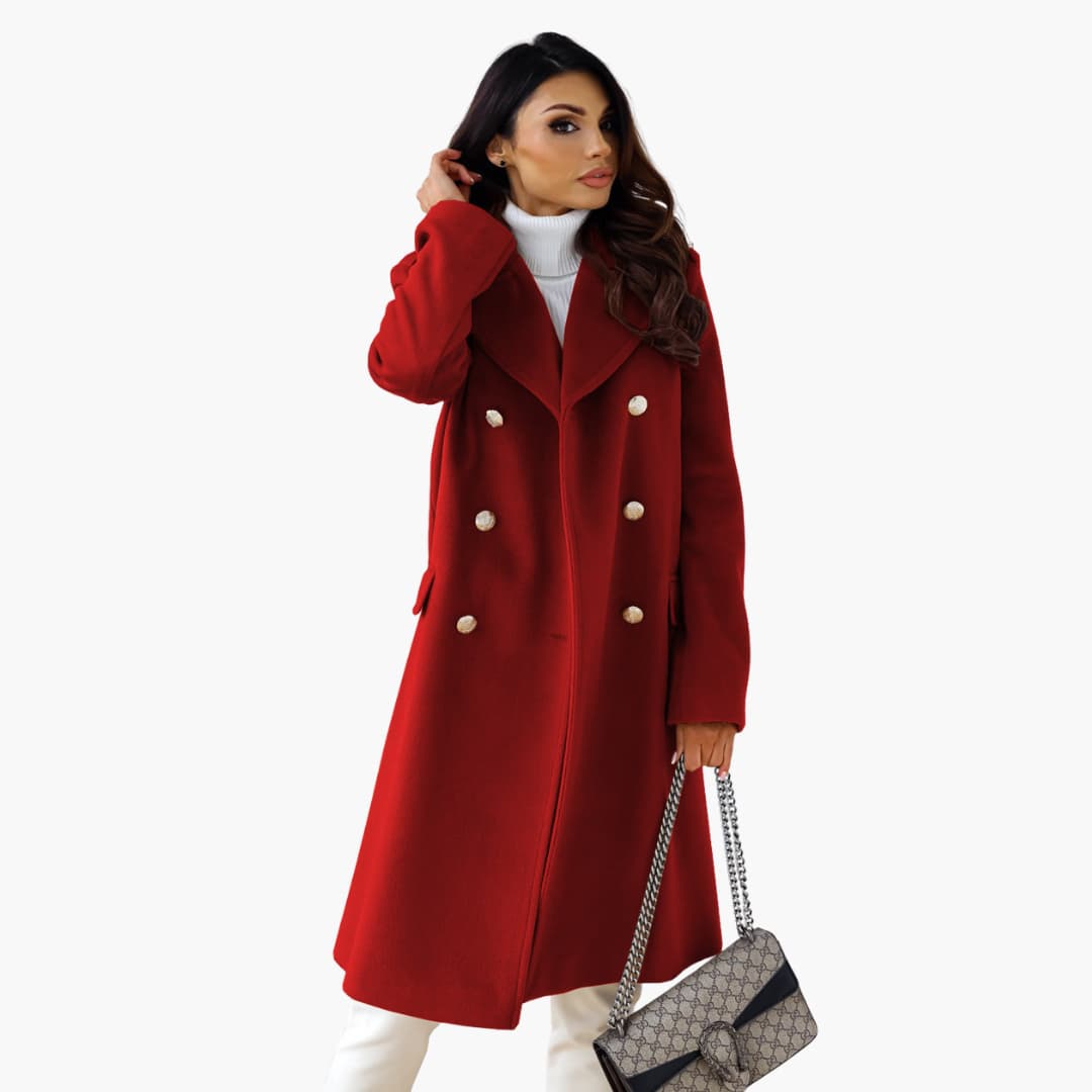 Frauen Trenchcoat mit doppelreihiger Knopfleiste und Reverskragen