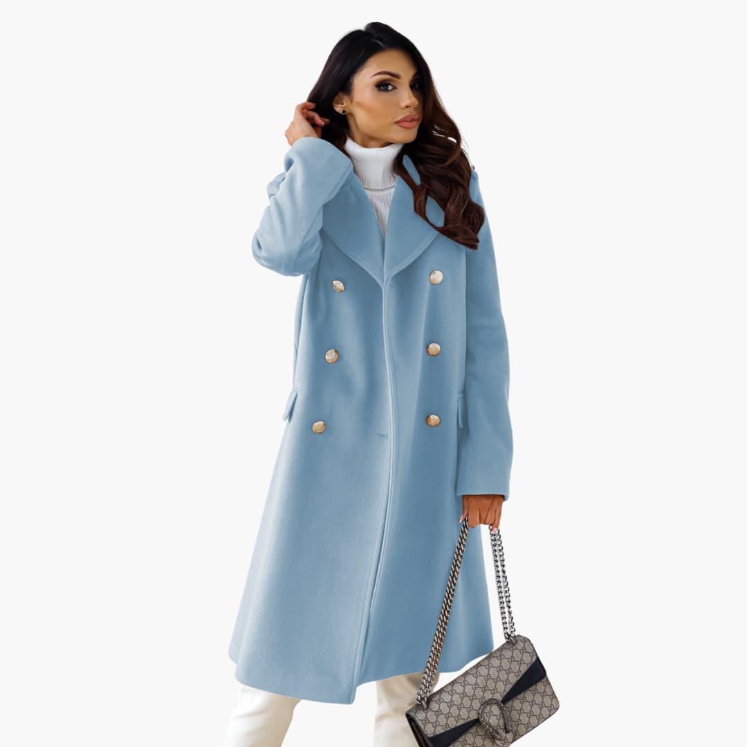 Frauen Trenchcoat mit doppelreihiger Knopfleiste und Reverskragen