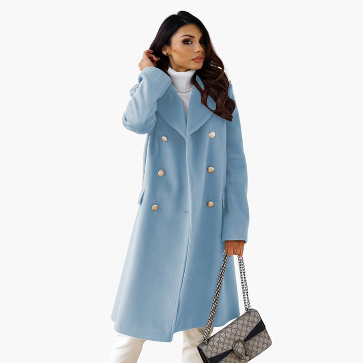 Frauen Trenchcoat mit doppelreihiger Knopfleiste und Reverskragen