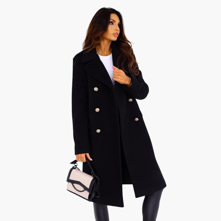 Frauen Trenchcoat mit doppelreihiger Knopfleiste und Reverskragen