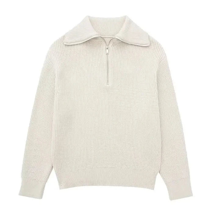 Ulrich | Gestreifter Pullover mit Reißverschluss
