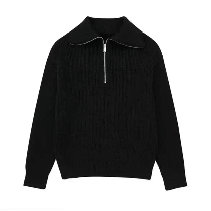 Ulrich | Gestreifter Pullover mit Reißverschluss