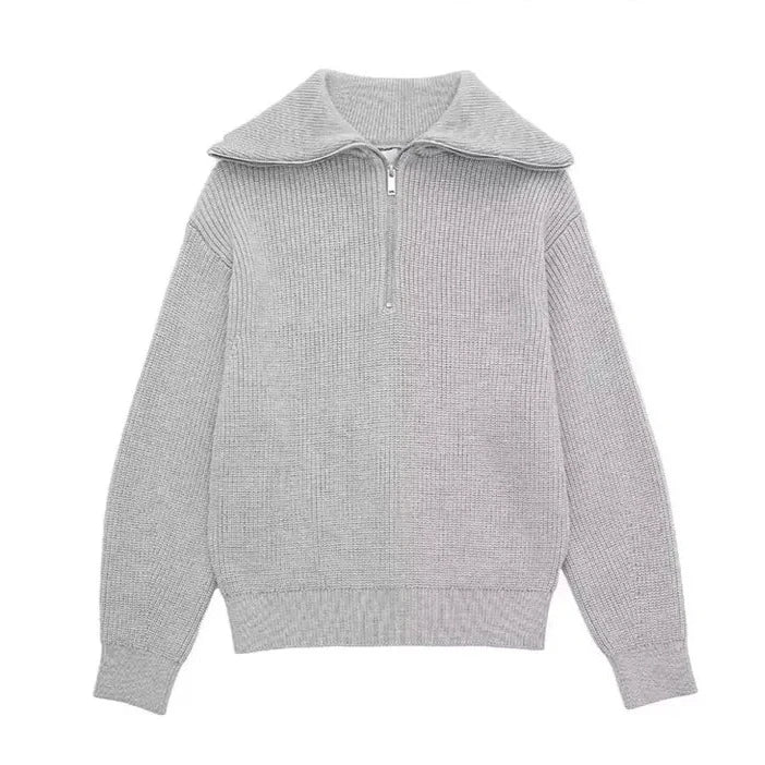 Ulrich | Gestreifter Pullover mit Reißverschluss