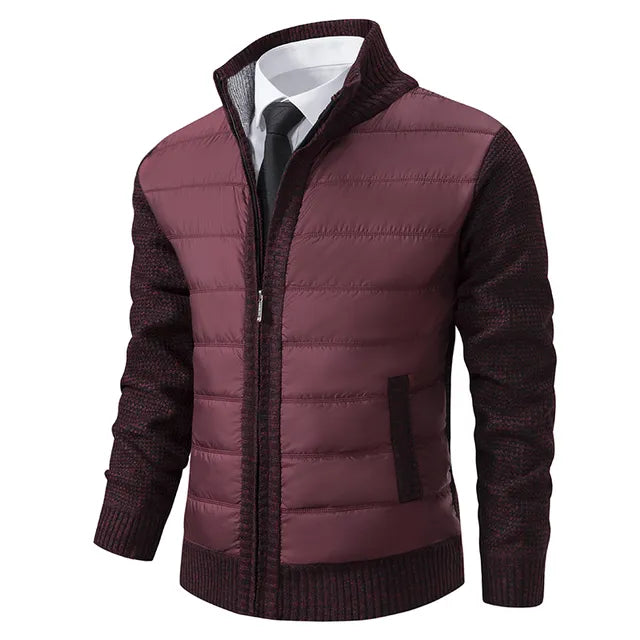 Dieter | Moderne Daunenjacke mit Strickärmeln