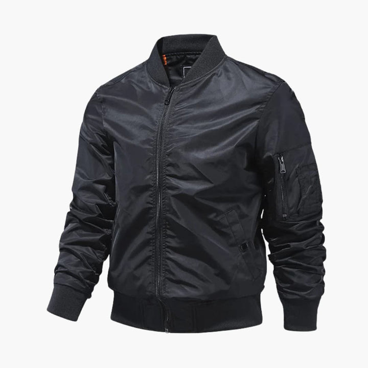 Herren-Bomberjacke mit Reißverschluss und Ärmeltasche