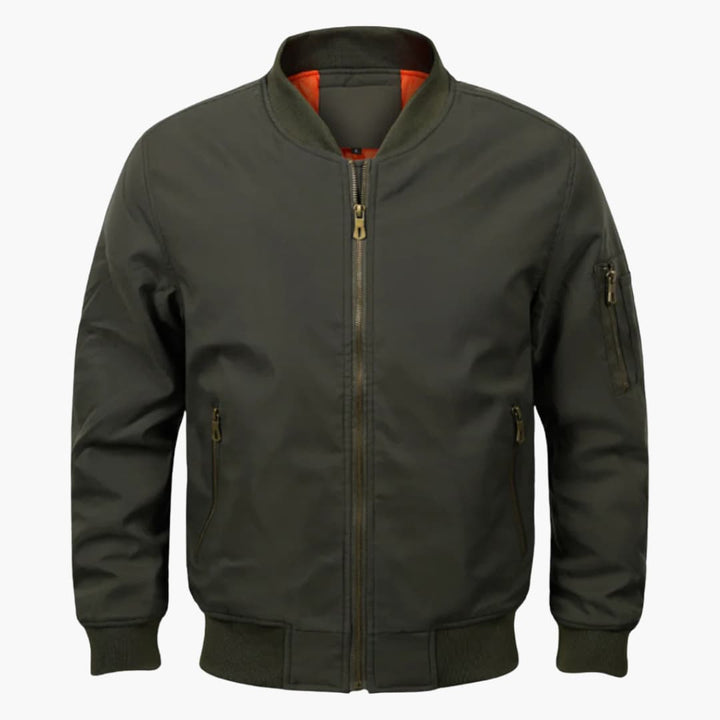 Herren-Bomberjacke mit Reißverschluss und Ärmeltasche