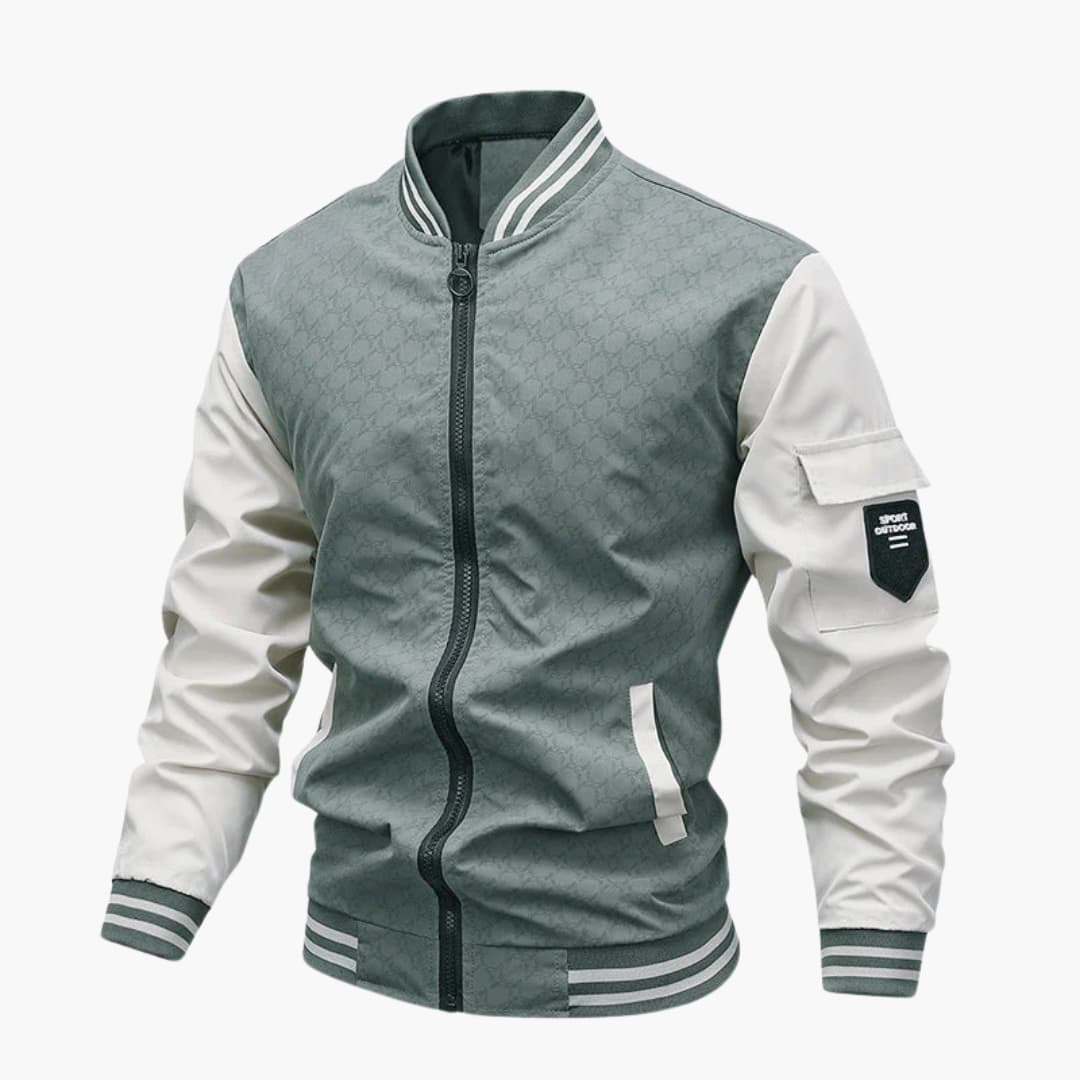 Herren-Bomberjacke mit Reißverschluss und Ärmeltasche