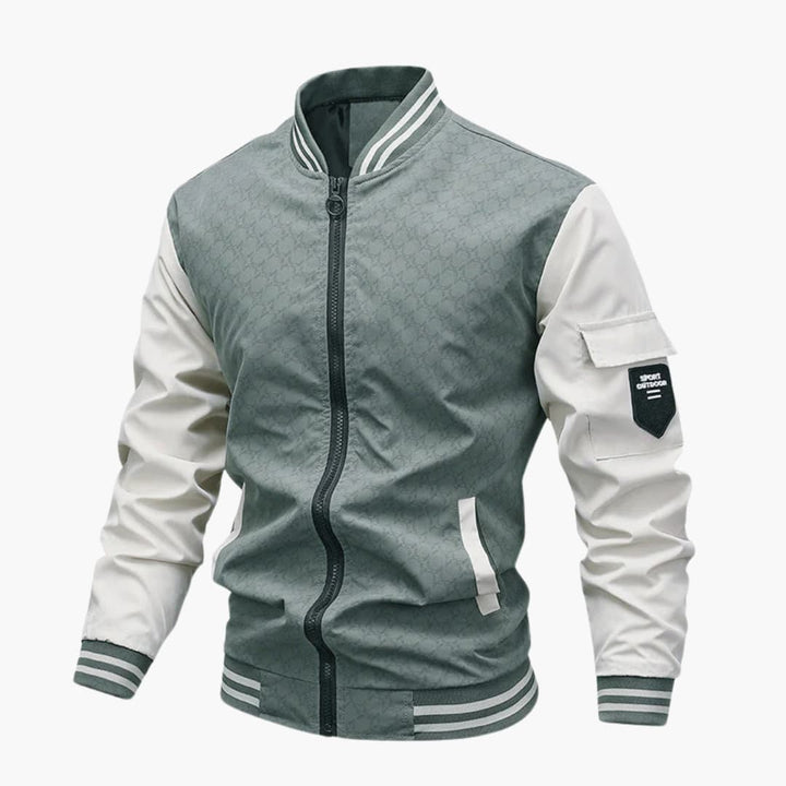 Herren-Bomberjacke mit Reißverschluss und Ärmeltasche