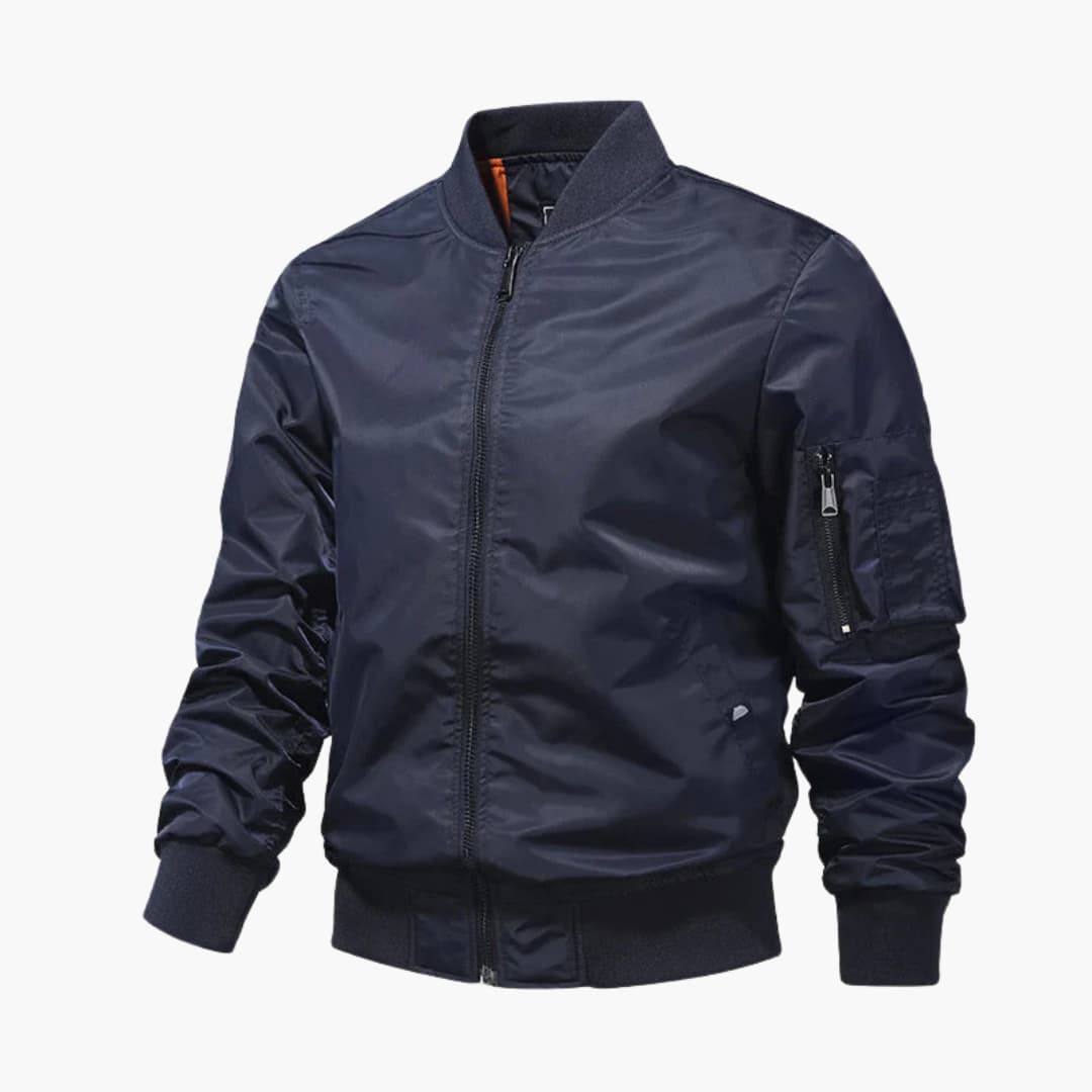 Herren-Bomberjacke mit Reißverschluss und Ärmeltasche