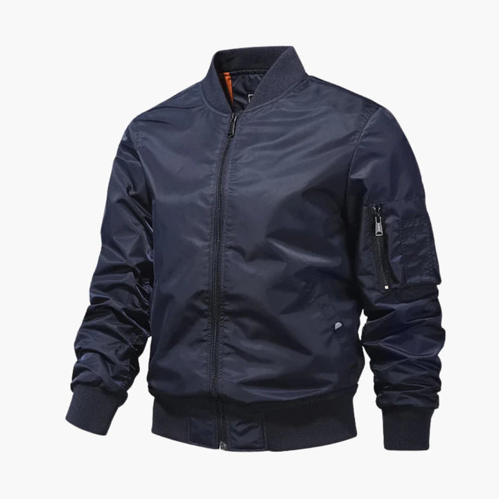 Herren-Bomberjacke mit Reißverschluss und Ärmeltasche