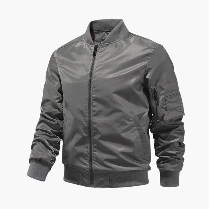 Herren-Bomberjacke mit Reißverschluss und Ärmeltasche