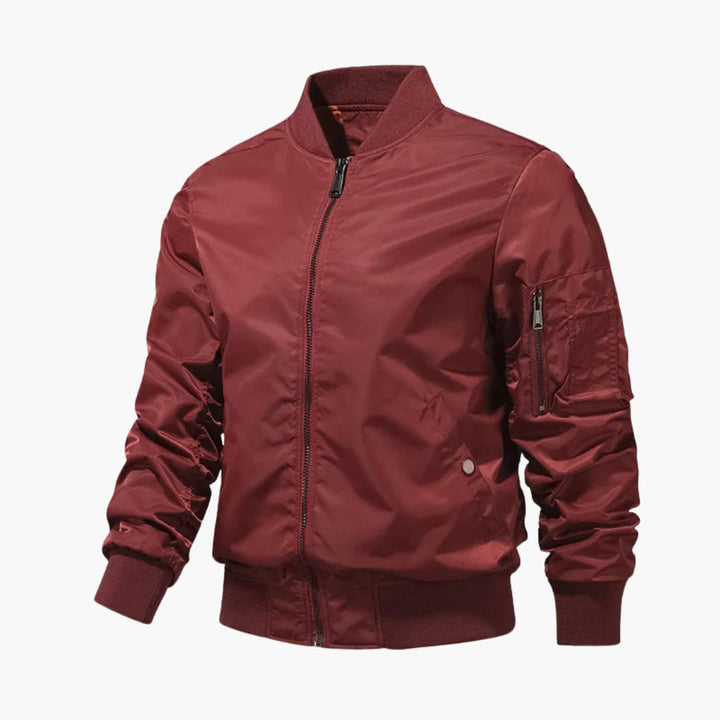Herren-Bomberjacke mit Reißverschluss und Ärmeltasche