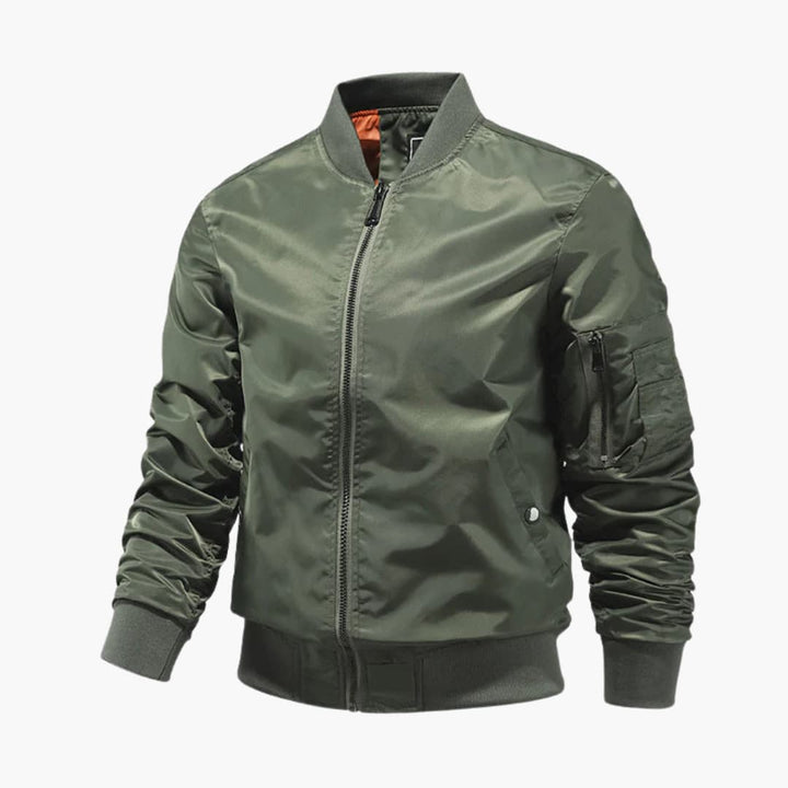Herren-Bomberjacke mit Reißverschluss und Ärmeltasche