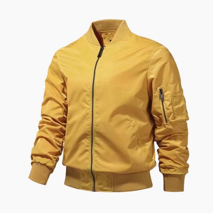 Herren-Bomberjacke mit Reißverschluss und Ärmeltasche