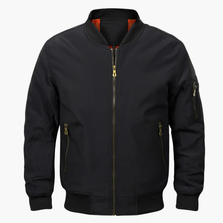 Herren-Bomberjacke mit Reißverschluss und Ärmeltasche