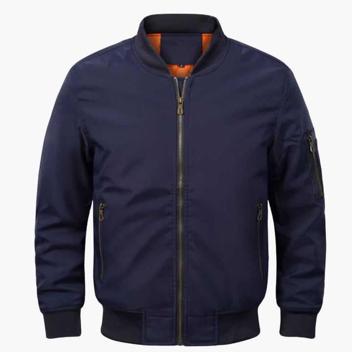 Herren-Bomberjacke mit Reißverschluss und Ärmeltasche