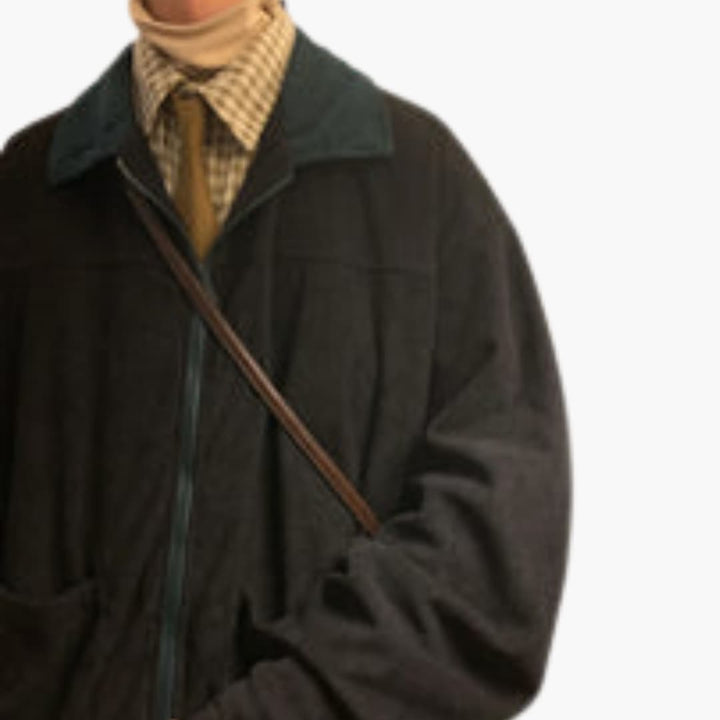 Herren-Winterjacke mit Reißverschluss und Fronttaschen