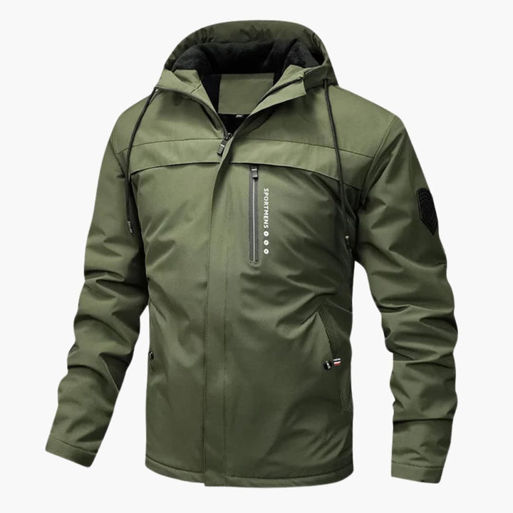 Herren Fleecejacke mit Kapuze und durchgehendem Reißverschluss