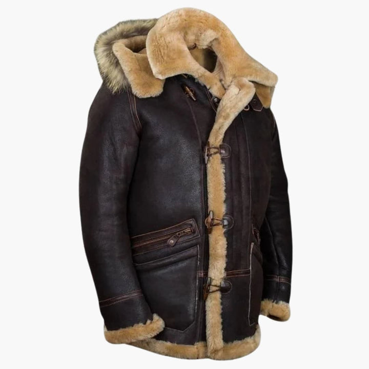 Herren Kapuzenjacke mit Knebelverschluss und Reißverschlusstaschen
