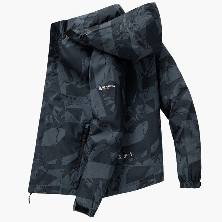 Herren Skijacke mit Kapuze und modernem Schnitt