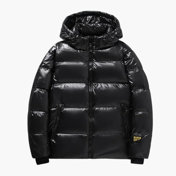 Herren Steppjacke mit Kapuze und Reißverschluss
