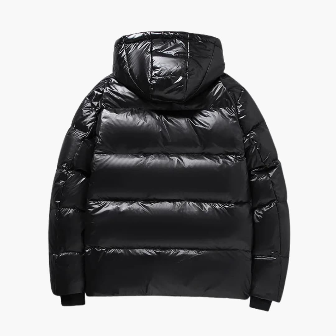 Herren Steppjacke mit Kapuze und Reißverschluss