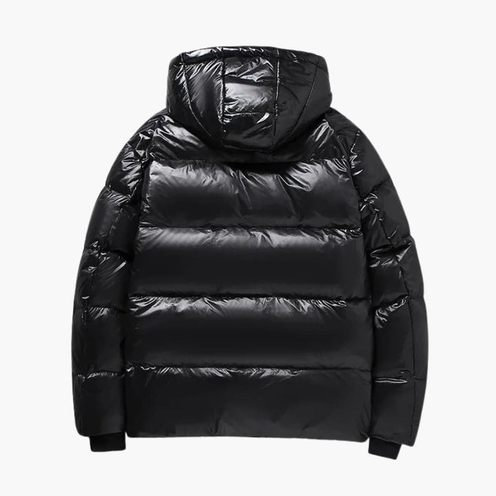 Herren Steppjacke mit Kapuze und Reißverschluss